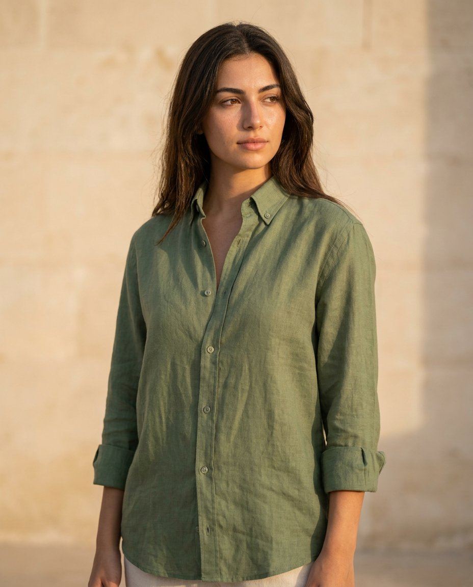 Linen Shirt Sage